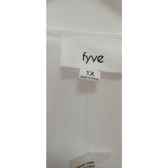 Fyve Womens Sleeveless Maxi Dress Sz 1X Tiered White Cottagecore Boho PeasantNWT - Picture 7 of 9